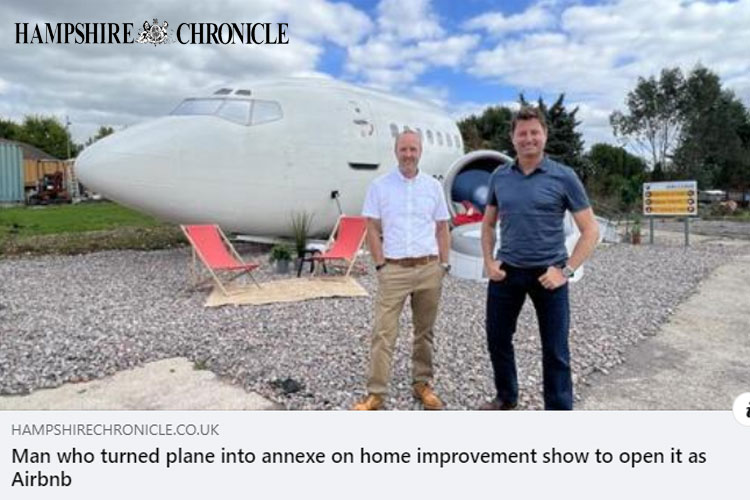 Amazing Spaces star planning to turn converted plane into Airbnb