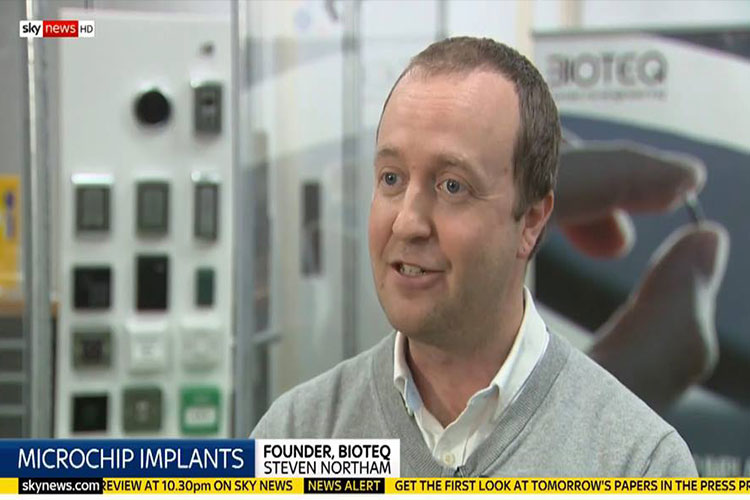 Sky News Interviewed Steve discussing BioTeq and the implanting of employees by business users.